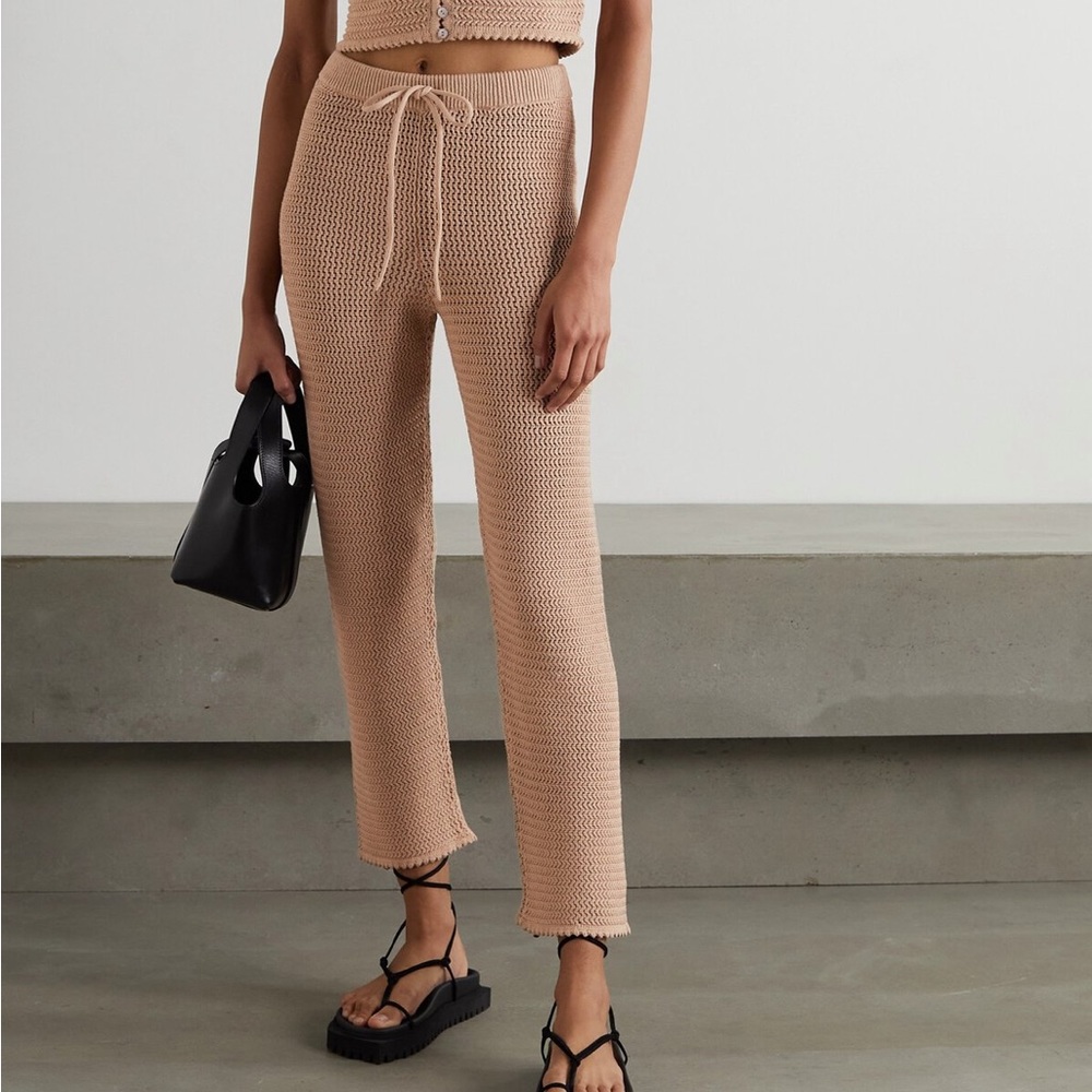 NEW Reformation Rosso open knit pant
